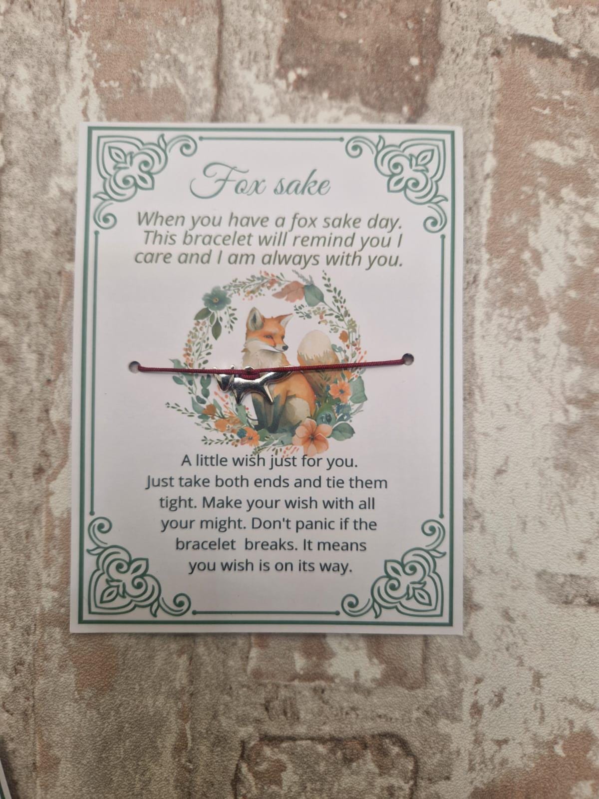 π¦ Fox Sake Wish Bracelet β A Cute, Cheeky Gift to Make a Wish Come True