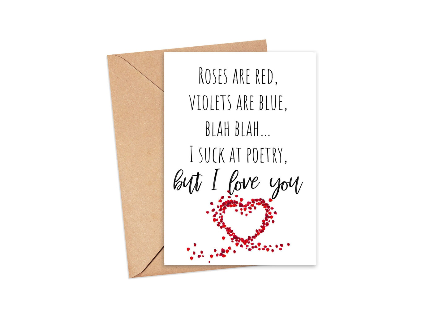 š Roses Are Red⦠ā Funny Valentineās Day Card (A5)