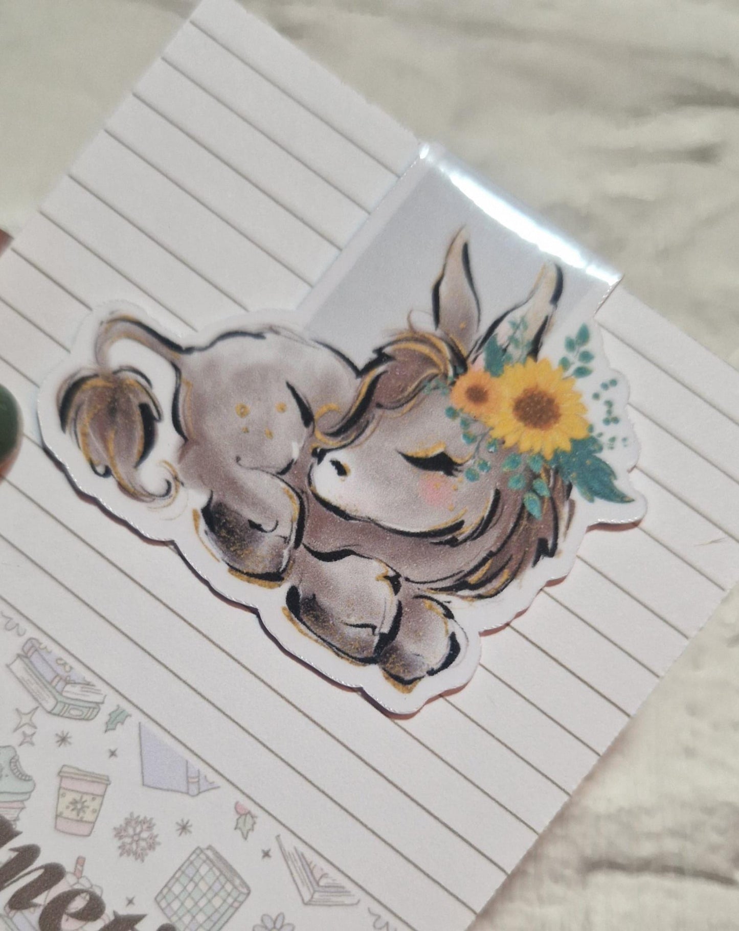 π« Donkey Magnetic Bookmark β Cute Animal Page Marker