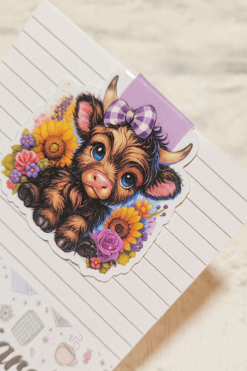 ๐ฎ Pretty Highland Cow Magnetic Bookmark โ Rustic Charm for Every Book Lover