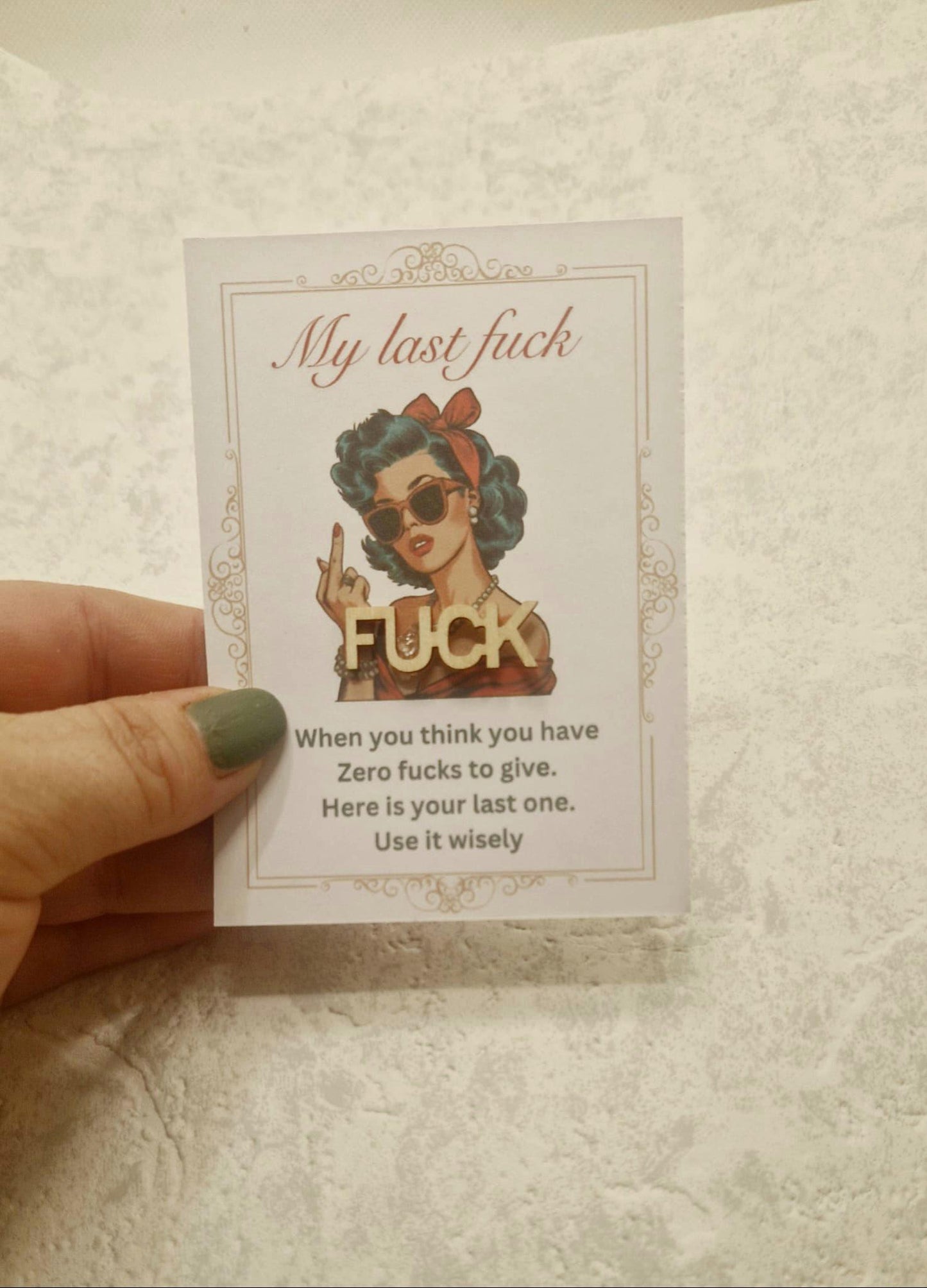“Give My Last Fxck” Pocket Hug – Funny Adult Token Gift