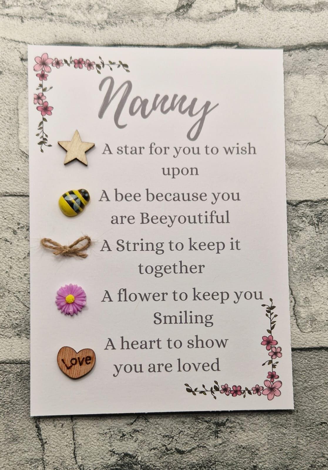 Nanny Mother’s Day Card with I Love You Token – A Heartfelt Gift She’ll Treasure Forever