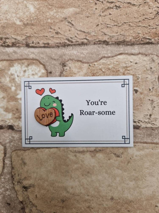 🦖 You’re Roar-some Pocket Hug – Cute Dinosaur Gift