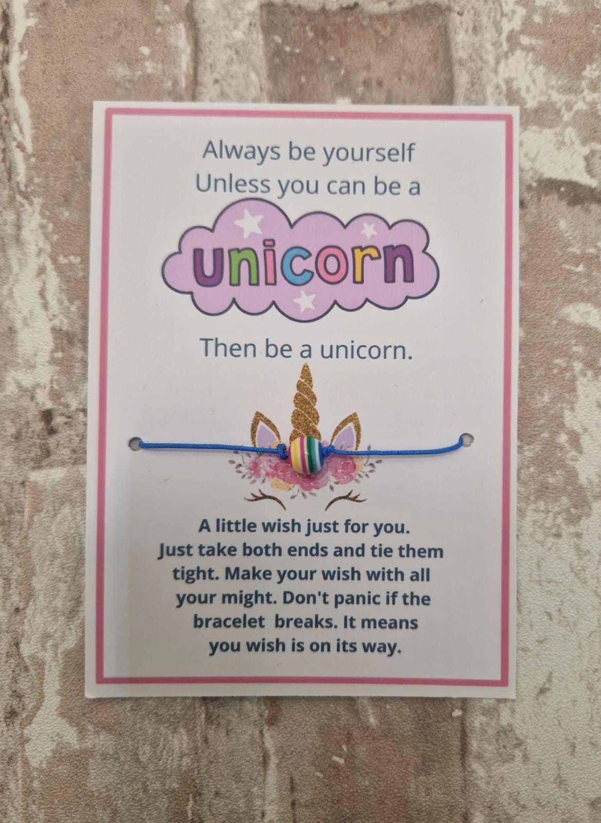 🦄 Be a Unicorn Wish Bracelet – Believe in Magic & Make a Wish