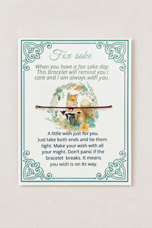 🦊 Fox Sake Wish Bracelet – A Cute, Cheeky Gift to Make a Wish Come True