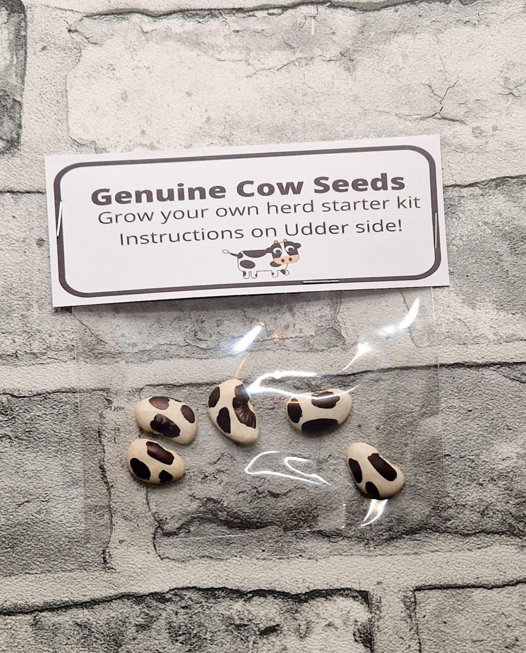 Genuine Cow Seeds – Humorous Gag Gift Idea, Perfect for Birthdays or Secret Santa
