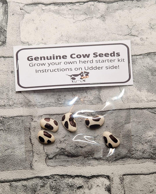 Genuine Cow Seeds – Humorous Gag Gift Idea, Perfect for Birthdays or Secret Santa