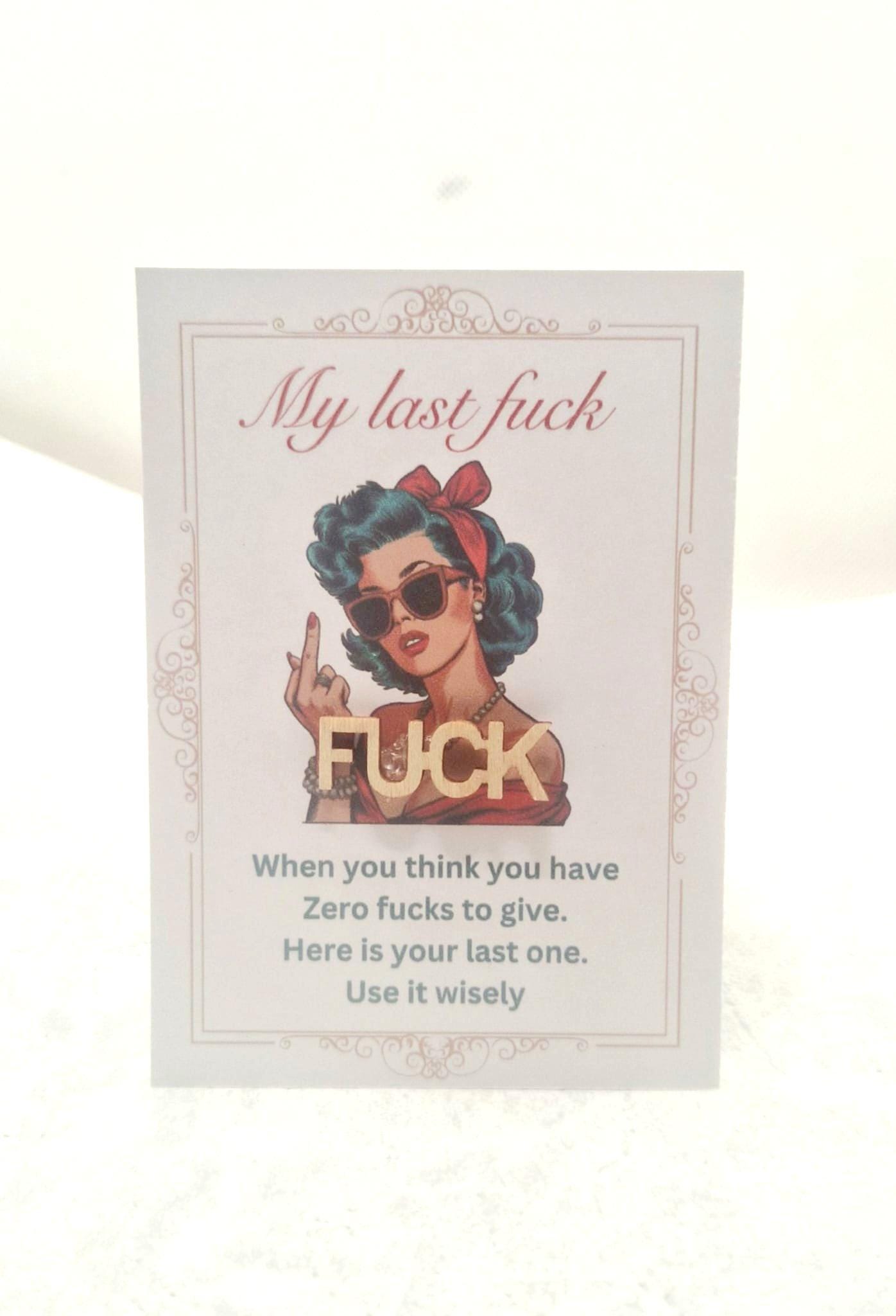 “Give My Last Fxck” Pocket Hug – Funny Adult Token Gift