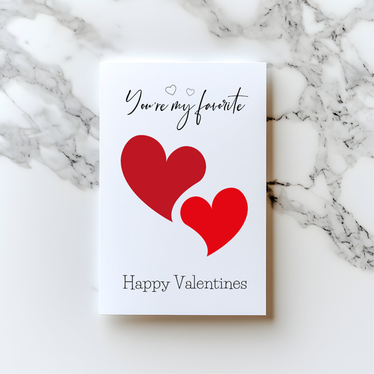 You’re My Favourite – Funny Romantic Valentine’s Day Card | Personalised Love Card for Him or Her