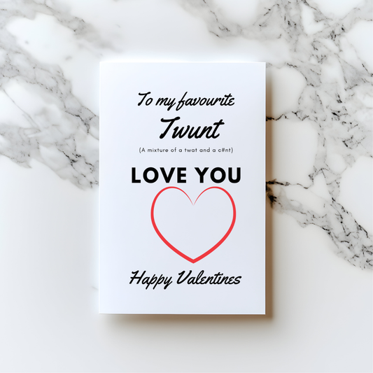 To My Favourite Twunt – Funny Valentine’s Day Card (A5)