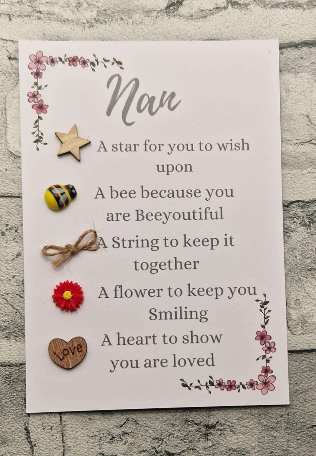 Nanny Mother’s Day Card with I Love You Token – A Heartfelt Gift She’ll Treasure Forever