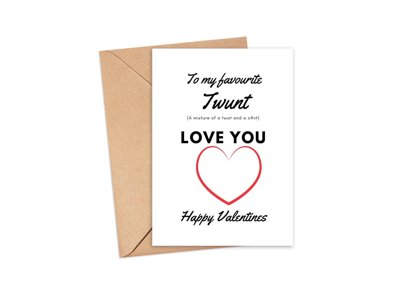 To My Favourite Twunt – Funny Valentine’s Day Card (A5)