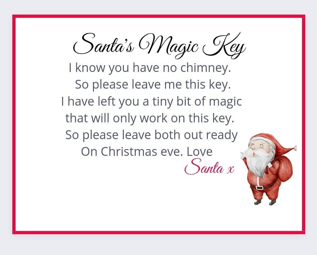 Santa’s Magic Key with Special Dust – Eco-Friendly Christmas Keepsake