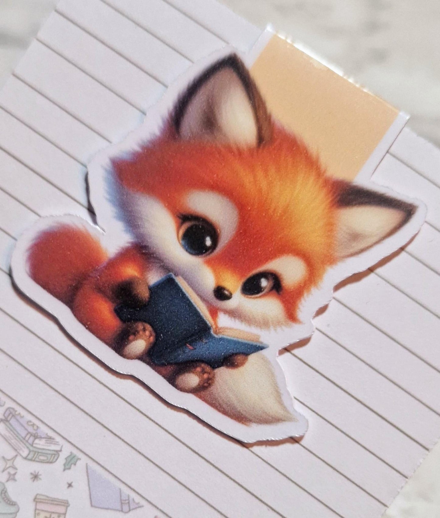 Cute Fox Reading Magnetic Bookmark – Adorable Gift for Book Lovers