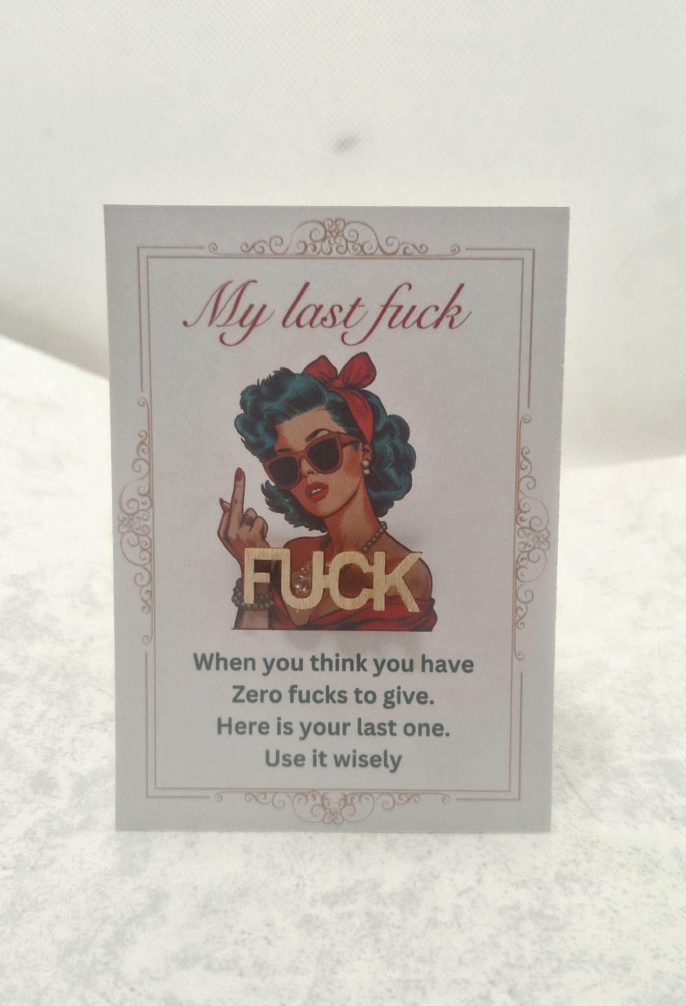 “Give My Last Fxck” Pocket Hug – Funny Adult Token Gift
