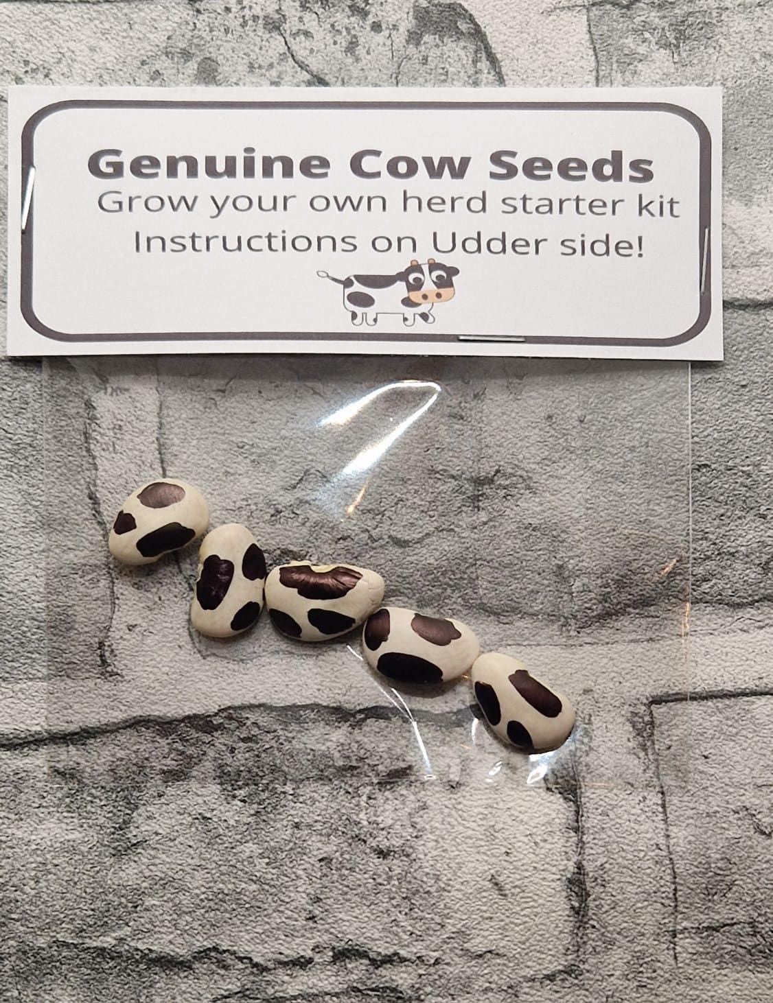 Genuine Cow Seeds – Humorous Gag Gift Idea, Perfect for Birthdays or Secret Santa