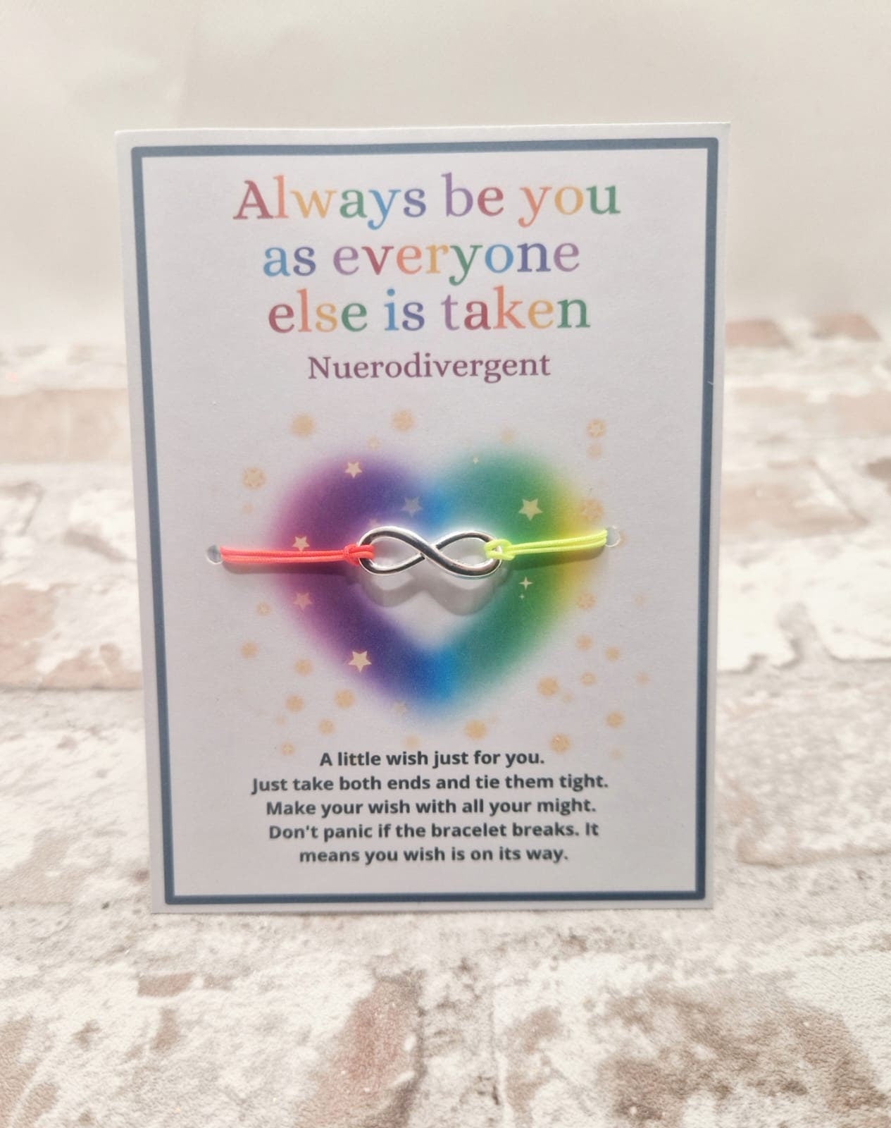 Neurodivergent Wish String Bracelet – Celebrate Uniqueness, Strength & Self-Love