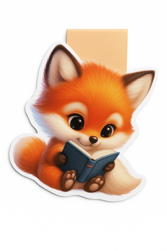 Cute Fox Reading Magnetic Bookmark – Adorable Gift for Book Lovers