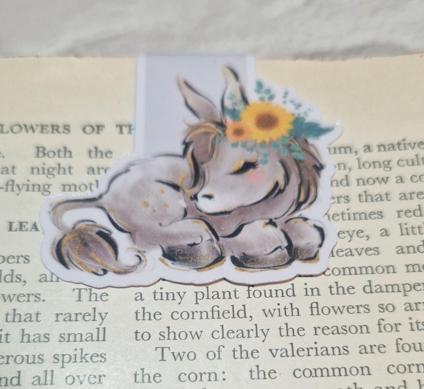 🫏 Donkey Magnetic Bookmark – Cute Animal Page Marker