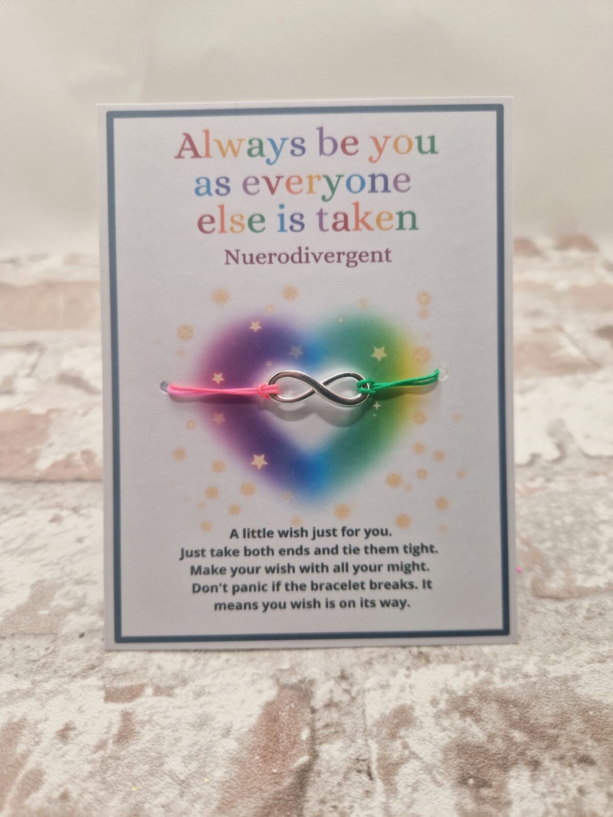 Neurodivergent Wish String Bracelet – Celebrate Uniqueness, Strength & Self-Love