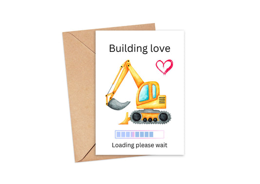 Building Love – Funny Valentine’s Day Card (A5)